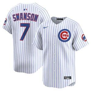 Dansby Swanson Chicago Cubs Nike Home Limited Player Jersey NWT Medium